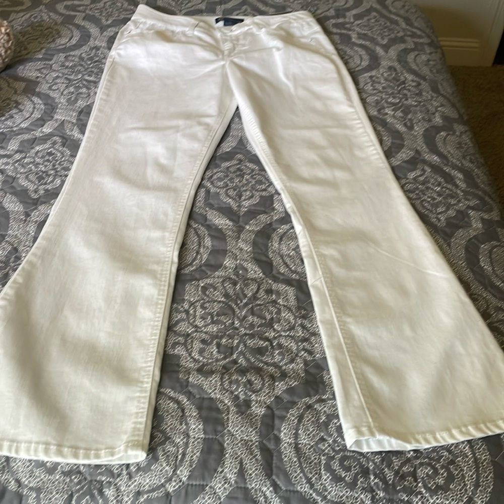 Democracy white flare jeans